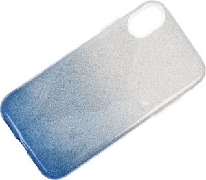 Etui Glitter IPHONE XS MAX srebrno- niebieskie 2