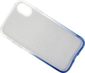 Etui Glitter IPHONE XS MAX srebrno- niebieskie 3