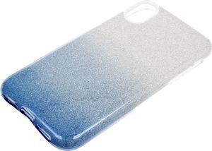 Etui Glitter IPHONE XS MAX srebrno- niebieskie 4