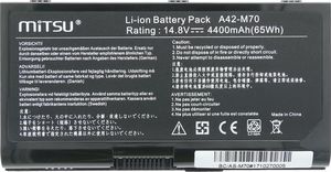 Bateria Mitsu Bateria do Asus G72, M70, N70 (4400mAh)-BC/AS-M70-14.8 4