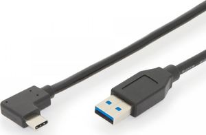 Kabel USB Digitus USB-A - USB-C 1 m Czarny (AK-300147-010-S) 1