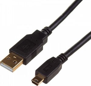 Kabel USB Digitus USB-A - miniUSB 1 m Czarny (DK-300160-010-E) 1