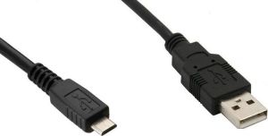 Kabel USB Art USB-A - microUSB 1 m Czarny (ALOEM106) 1