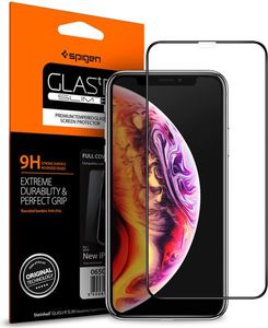 Spigen Szkło Spigen Glas.tR Slim FC do etui Apple iPhone Xs Max black 1