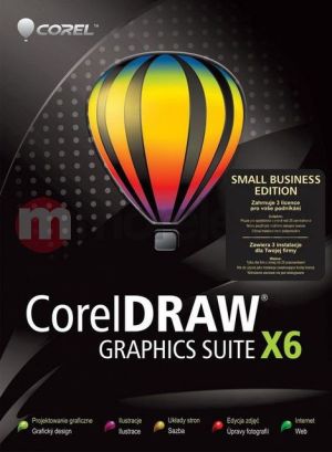 Corel DRAW Graphics Suite X6 PL Small Business Edition 3 stanowiska Box (CDGSX6CZPLSBE) 1