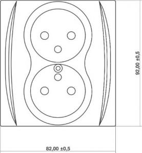 Karlik Gniazdo pojedyncze Logo b/u biały (LGP-1) 2