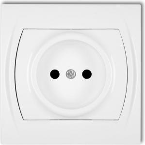 Karlik Gniazdo pojedyncze Logo b/u biały (LGP-1) 4