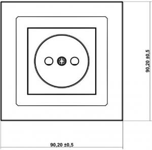 Karlik Gniazdo pojedyncze Deco b/u szary mat (27DGP-1) 2