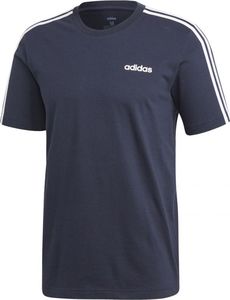 Adidas Koszulka męska Essentials 3 Stripes Tee granatowa r. L 1