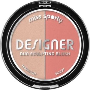 Miss Sporty MISS SPORTY_Designer Duo Sculpting Blush róż do konturowania policzków 100 Peachy 9g 1