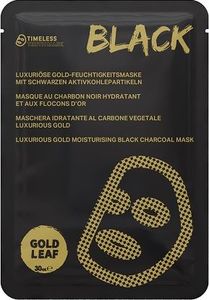 Timeless Truth Mask Black Luxurious Gold Moisturising Black Charcoal Mask Gold Leaf 30ml 1