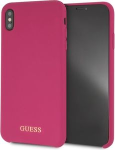 Guess Guess GUHCI65LSGLPI iPhone Xs Max pink /różowy hard case Silicone 1