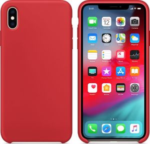 Hurtel Silicone Case elastyczne silikonowe etui pokrowiec iPhone XS Max czerwony 1