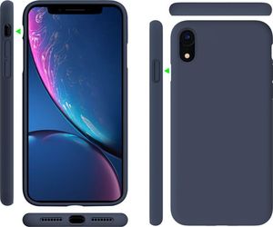 Hurtel Silicone Case elastyczne silikonowe etui pokrowiec iPhone XR ciemnoniebieski 5