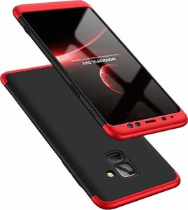 Hurtel 360 Protection etui na całą obudowę przód + tył Samsung Galaxy A8 2018 A530 czarno-czerwony 1