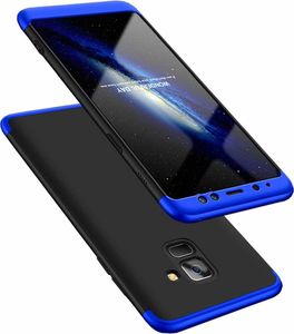 Hurtel 360 Protection etui na całą obudowę przód + tył Samsung Galaxy A8 2018 A530 czarno-niebieski 1