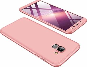 Hurtel 360 Protection etui na całą obudowę przód + tył Samsung Galaxy A6 2018 A600 różowy 1