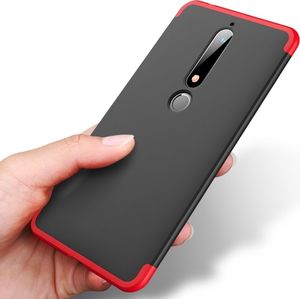 Hurtel 360 Protection etui na całą obudowę przód + tył Nokia 6.1 czarno-srebrny 3