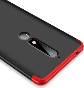 Hurtel 360 Protection etui na całą obudowę przód + tył Nokia 6.1 czarno-czerwony 4