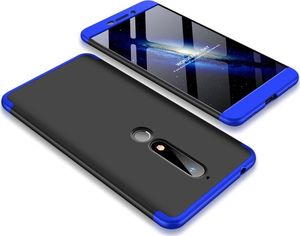 Hurtel 360 Protection etui na całą obudowę przód + tył Nokia 6.1 czarno-niebieski 1