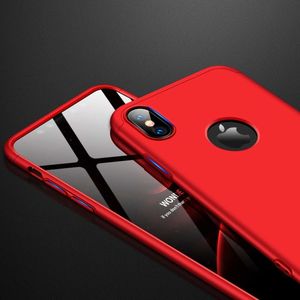 Hurtel 360 Protection etui na całą obudowę przód + tył iPhone XS Max czerwony (logo hole) 5