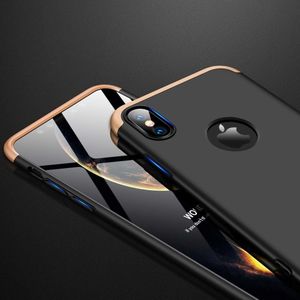 Hurtel 360 Protection etui na całą obudowę przód + tył iPhone XS Max czarno-złoty (logo hole) 6