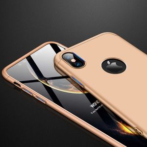 Hurtel 360 Protection etui na całą obudowę przód + tył iPhone XS Max złoty (logo hole) 3