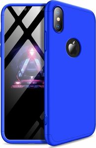 Hurtel 360 Protection etui na całą obudowę przód + tył iPhone XS Max niebieski (logo hole) 1