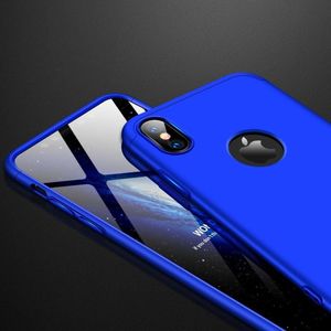 Hurtel 360 Protection etui na całą obudowę przód + tył iPhone XS Max niebieski (logo hole) 3