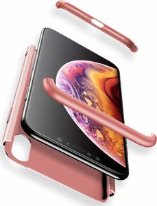 Hurtel 360 Protection etui na całą obudowę przód + tył iPhone XS Max różowy 4