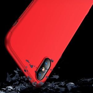 Hurtel 360 Protection etui na całą obudowę przód + tył iPhone XS Max czerwony 2