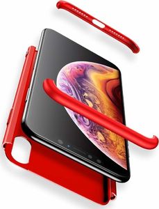 Hurtel 360 Protection etui na całą obudowę przód + tył iPhone XS Max czerwony 4