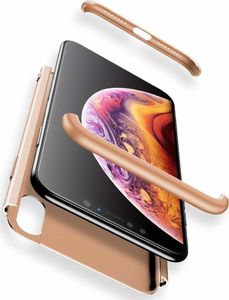 Hurtel 360 Protection etui na całą obudowę przód + tył iPhone XS Max złoty 5