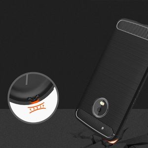 Hurtel Carbon Case elastyczne etui pokrowiec Lenovo Moto G5 Plus czarny 4