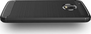 Hurtel Carbon Case elastyczne etui pokrowiec Lenovo Moto G5 Plus czarny 5