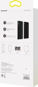 Baseus Rear Protector szkło hartowane na tył obudowę telefonu iPhone XS Max przezroczysty (SGAPIPH65-ABM02) 8