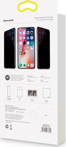 Baseus Baseus Diamond Body Tempered Glass szkło hartowane 3D 0,3 mm ze wzmocnioną ramką i filtrem Privacy Apple iPhone XS Max czarny 10