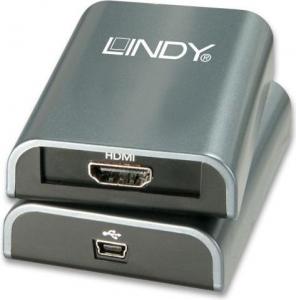 Adapter USB Lindy USB - HDMI Srebrny 1