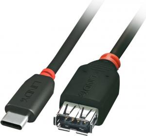 Adapter USB Lindy Przejściówka USB 3.1 C wtyk - USB A gniazdo 0,2m (41895) 1