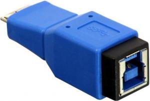 Adapter USB Lindy microUSB 3.0 - USB-B Niebieski 1