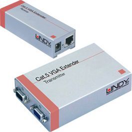System przekazu sygnału AV Lindy Przedłużacz VGA (extender) adapter na RJ-45 CAT5e/6 Lindy 32537 do 300m 1