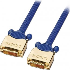 Kabel Lindy DVI-D - DVI-D 3m niebieski 1