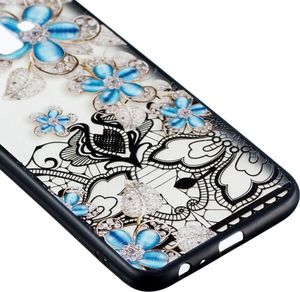 Etui Slim Art SAMSUNG J6+ J6 PLUS niebieski kwiat uniwersalny 2