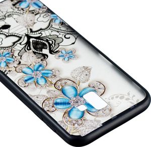 Etui Slim Art SAMSUNG J6+ J6 PLUS niebieski kwiat uniwersalny 3