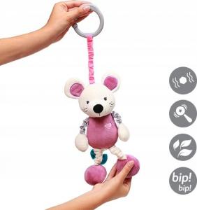 BabyOno Zabawka dla dzieci z wibracją MOUSE SYBIL różowa 1