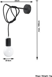 Kinkiet Sollux Kinkiet EDISON Czarny 4