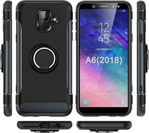 Alogy Etui pancerne Alogy Samsung Galaxy A6 2018 Ring czarne uniwersalny 2