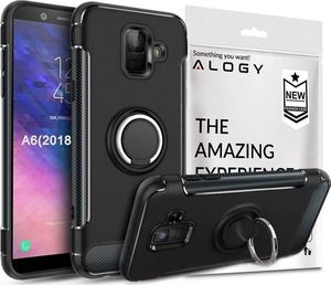 Alogy Etui pancerne Alogy Samsung Galaxy A6 2018 Ring czarne uniwersalny 6