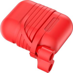 Baseus Etui ochronne do AirPods + Strap czerwone 5