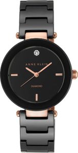 Zegarek Anne Klein AK/1018RGBK Diamond Ceramic damski czarny 1